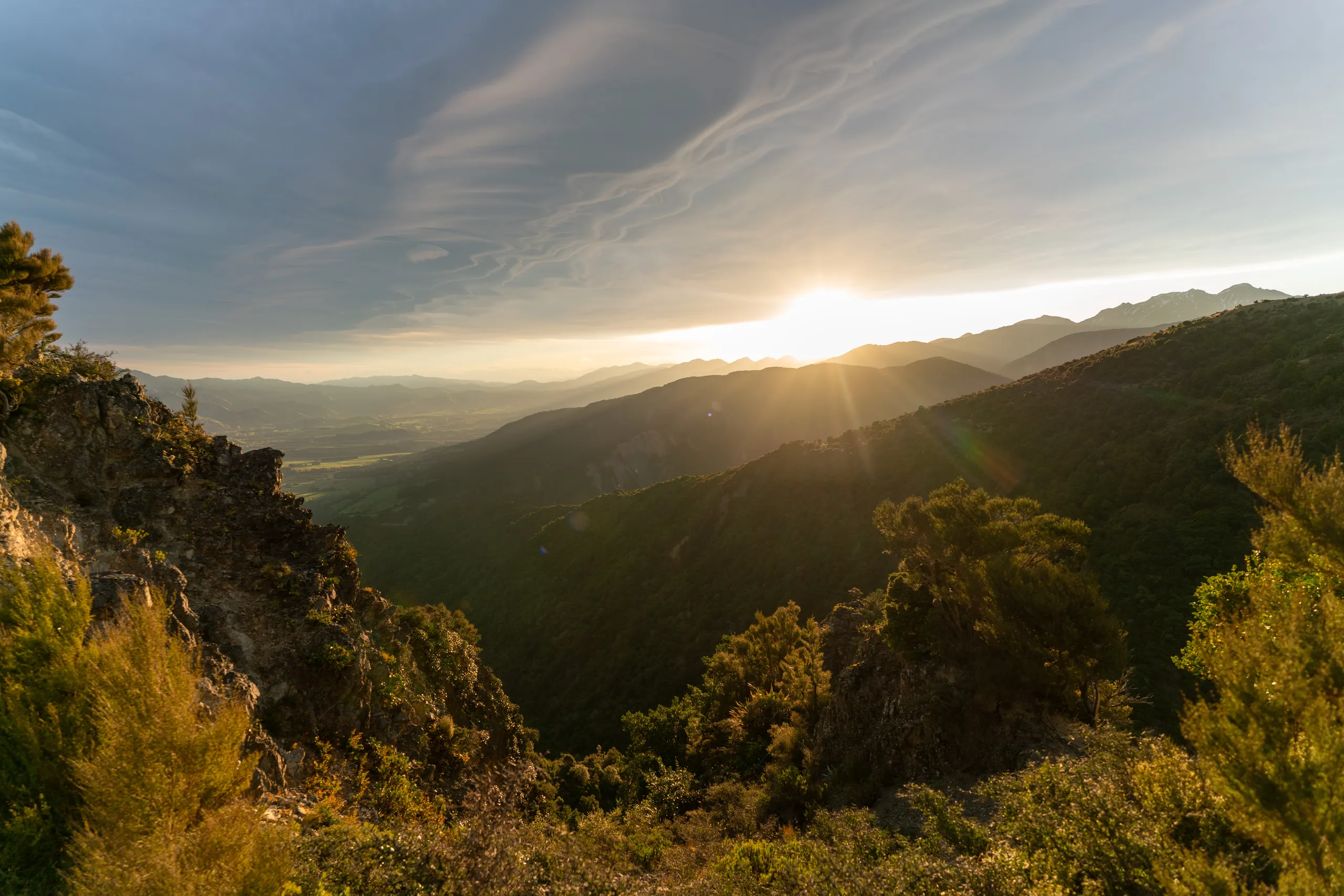 Sunset over the Kaikōura Ranges