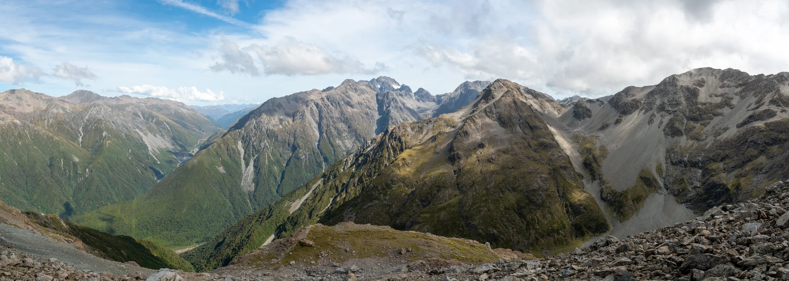 View towards Arthurs Pass from the ridge