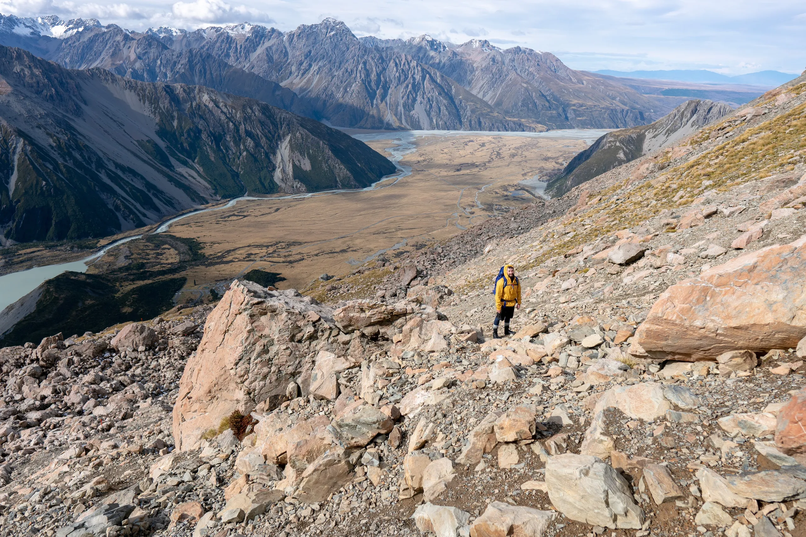 The last steep section of the track becomes rocky before rounding the corner