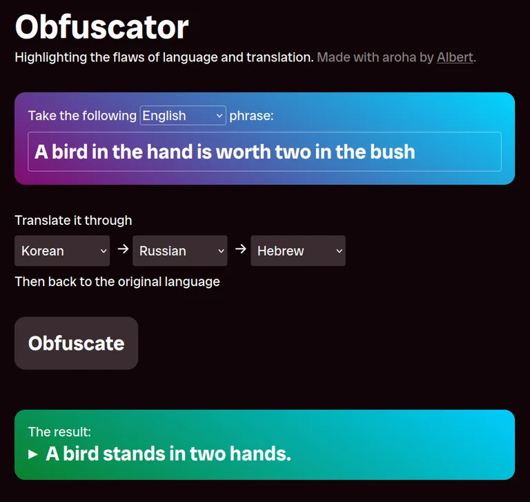 Screenshot of Obfuscator